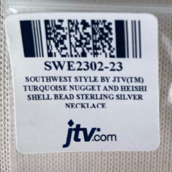 Turquoise Nugget And Heishi Shell Bead Sterling - Picture 11 of 11